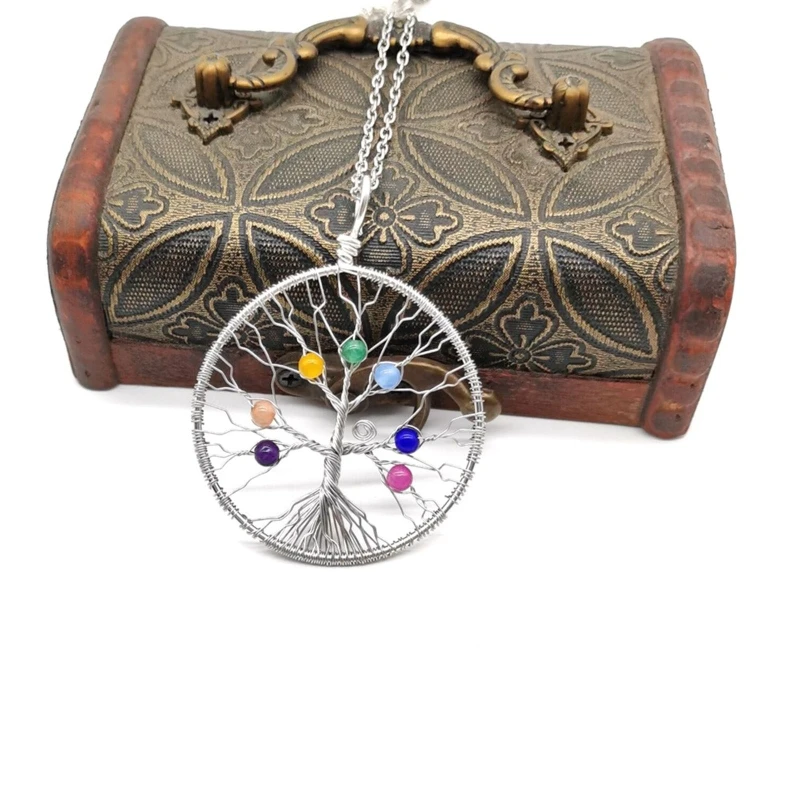 Ожерелье с подвеской Древо Желаний ажурная цепочка до ключиц жемчужное ожерелье