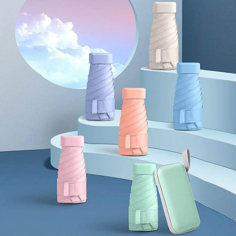 Маленький портативный плоский 60% ультратонкий зонтик защита от солнца УФ Мини