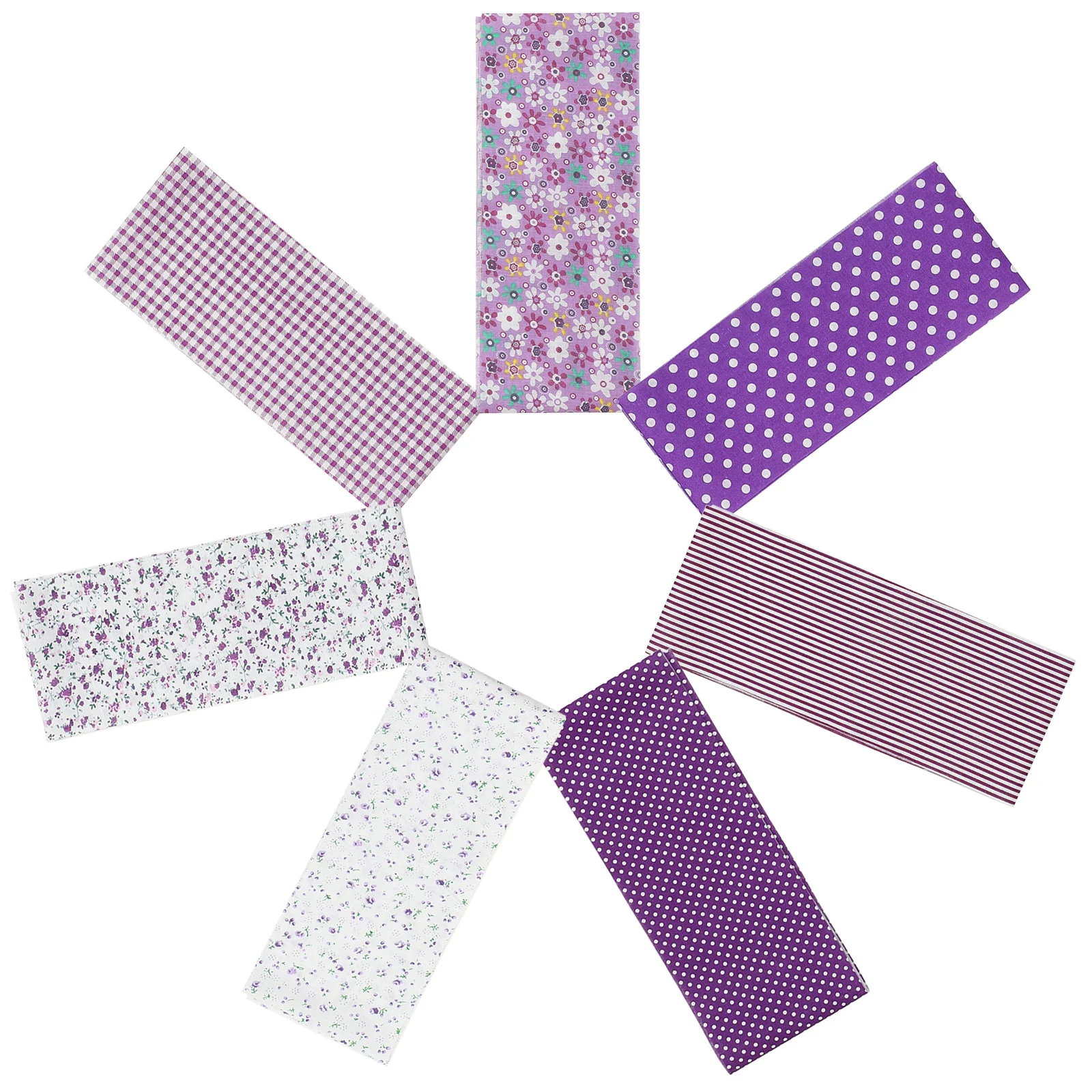 

7 Pcs Craft Fabric Quilted Fabric Quilting Supplies Fabric Quilt Fabric 10cm Cotton Strip Multicolor Fabric Sewing Quilting