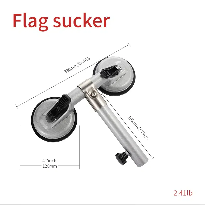 

Cups Glass Rubber Flag Pole Holder Thickened Aluminum Alloy Rubber Sucker