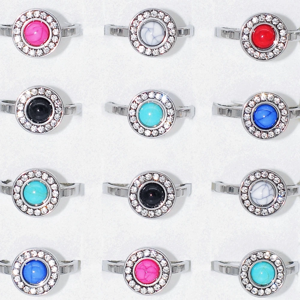 

Bulk Lots 24pcs Women Luxury Multi-color Pine Stone CZ Rings Size 17-20 Fashion Wedding Charm Party Gifts Bohemia Jewelry 3izard
