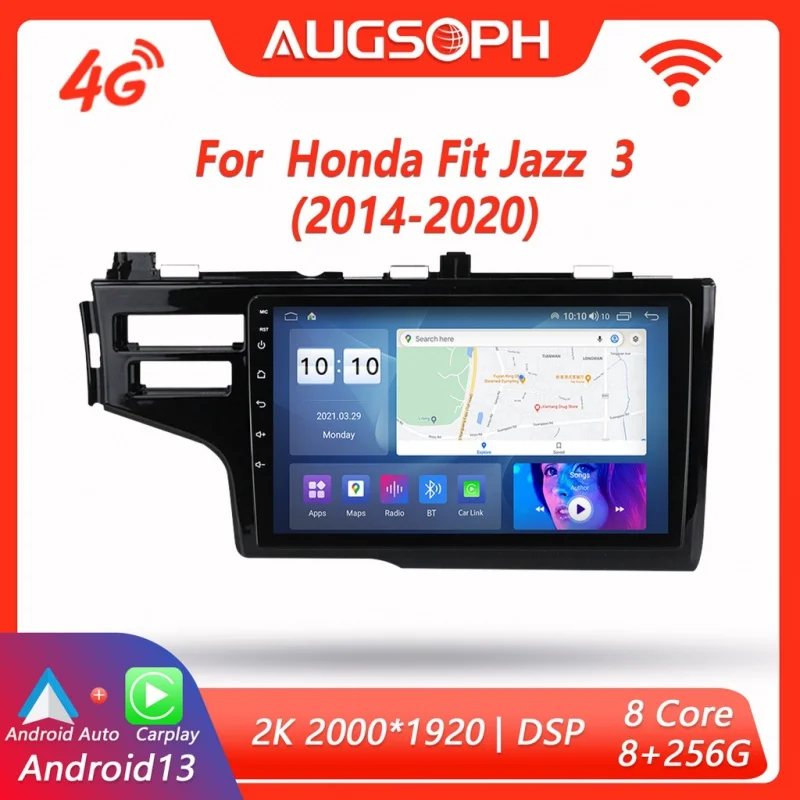 

Android 13 Car Radio for Honda Fit Jazz 3 2014-2020, 2K Multimedia Player with 4G Carplay DSP & 2Din GPS Navigation.