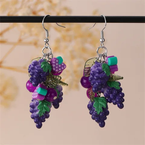 Серьги-подвески OUFEI с фруктами