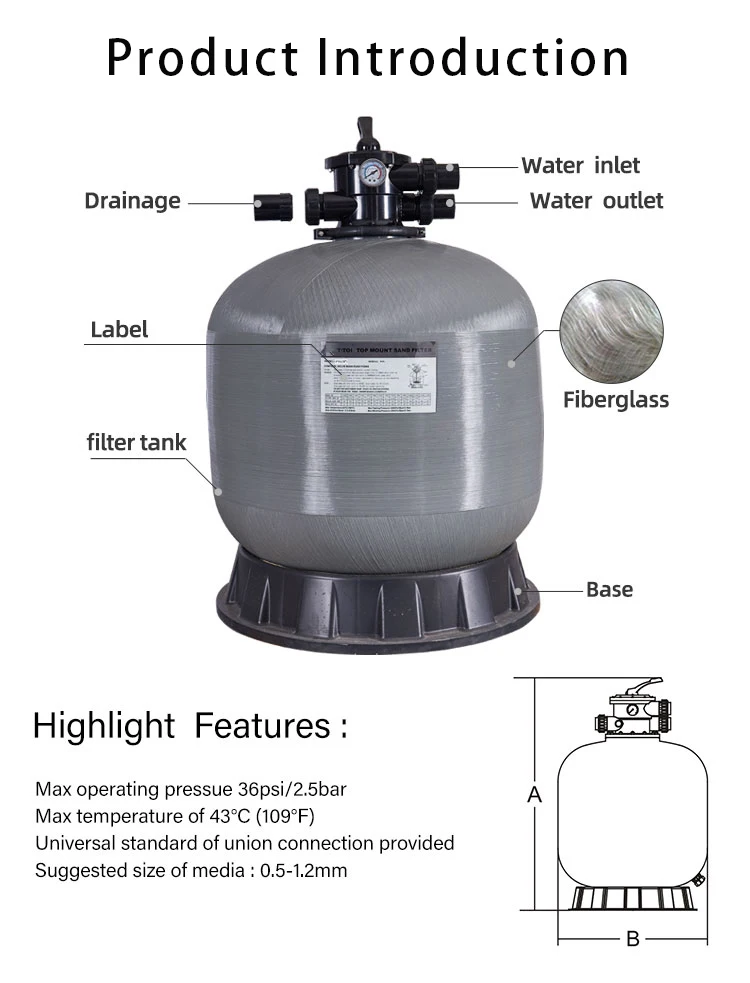 Система фильтров для бассейна Huaxi волокно песочный фильтр фильтры