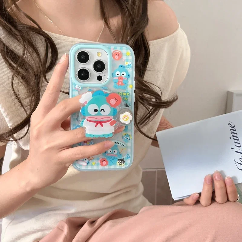 Фото Милый мультяшный Sanrio Hangyodon, магнитный держатель для телефона Magsafe с беспроводной зарядкой для iPhone 17, 16, 15, 14, 13 Pro Max, чехол №1