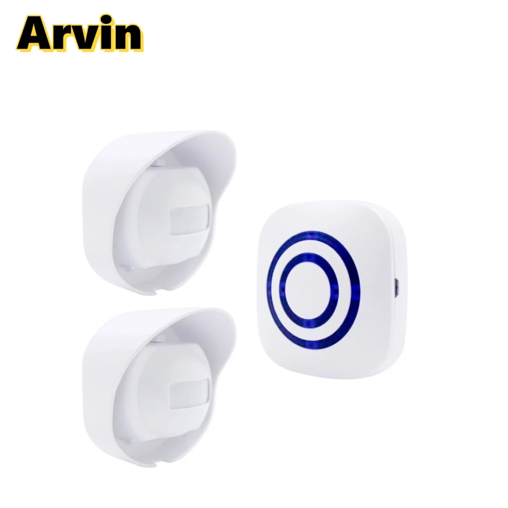 

Wireless Doorbell PIR Store Shop Welcome Motion Sensor Infrared Detector Induction Alarm Door Bell Waterproof Ring Doorbell