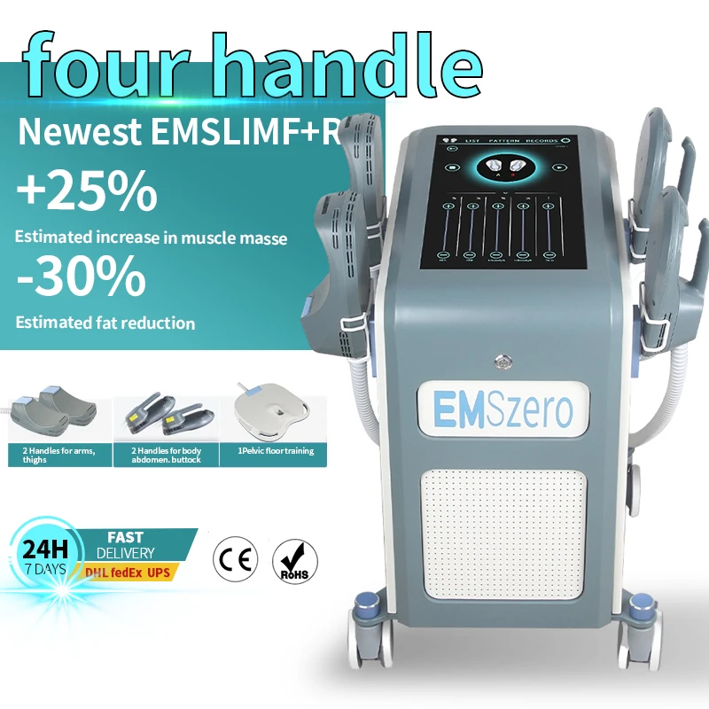 

2022 EMSLIM Neo Machine Fat Removal Cellulite Reductiont Emszero Muscle Stimulator 4 Handles with RF