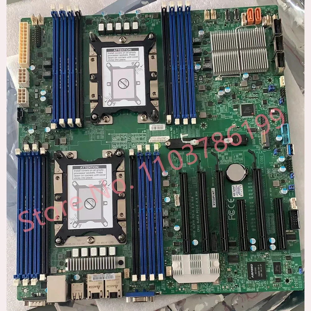 Для серверной материнской платы Supermicro двухканальный чип 3647 C621 NVME 10-гигабитный