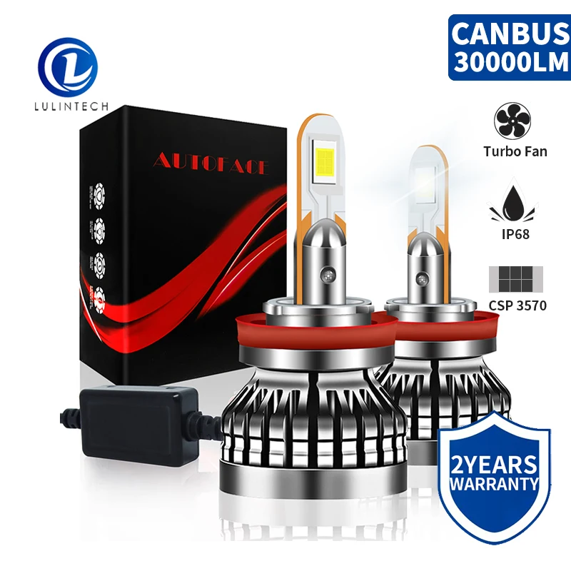 

2pc 90W 30000LM H4 H7 Headlight Bulb H11 H8 H9 9005 HB3 9006 HB4 Led Car Lights Canbus No Error 12V 6000K Fog Light