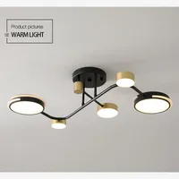 Modern LED Chandeliers For Living Room Kitchen Bedroom New Black Gold Frame Ceiling Hanging Lamp Dropshipping Indoor Lighting