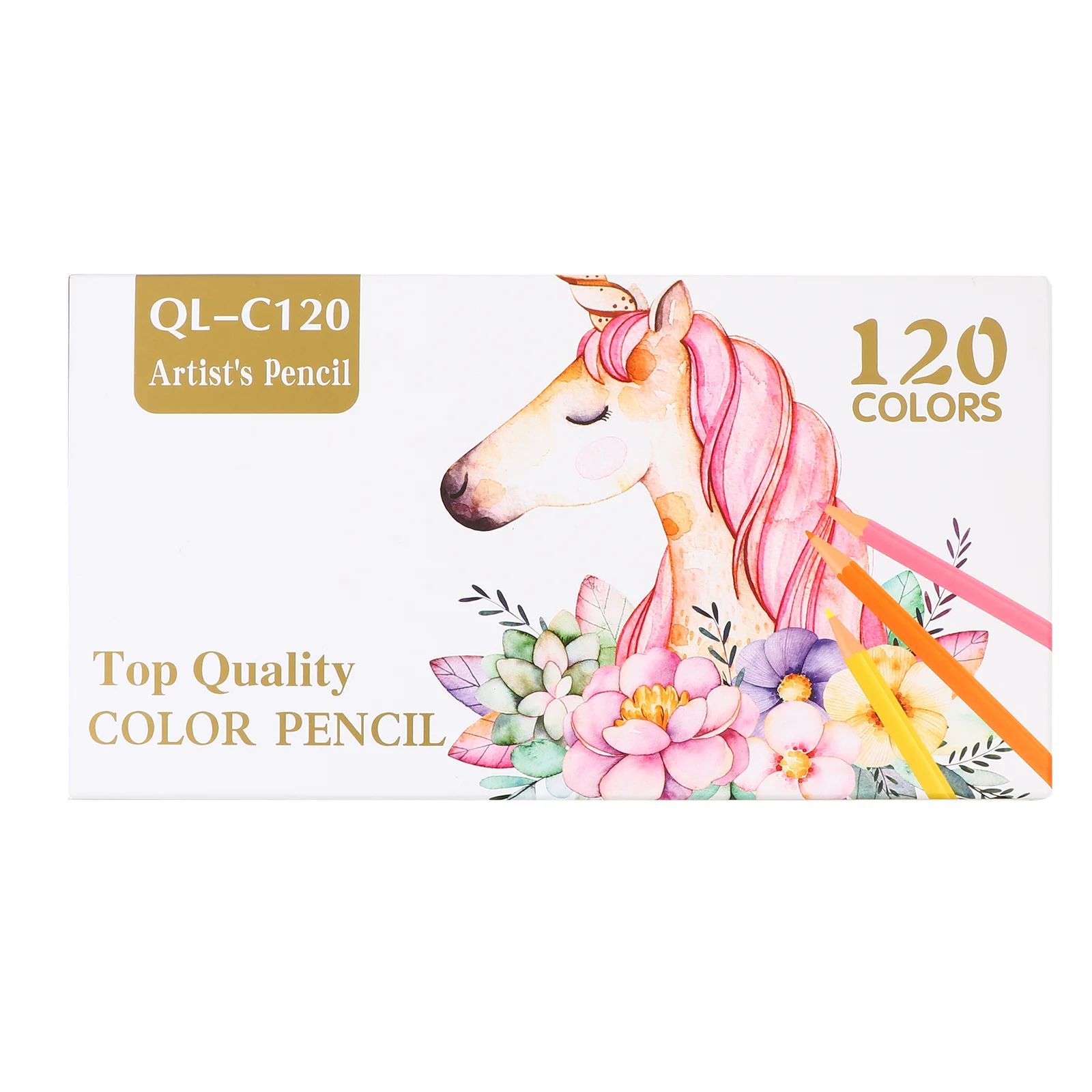 

120 Colored Supplies Drawing Beginner Pencils Kit Set Wooden Painting