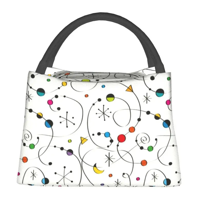 

Geometric Composition Inspired By Joan Miro Lunch Box Abstract Painting Cooler Thermal Food Insulated Lunch Bag Travel Container