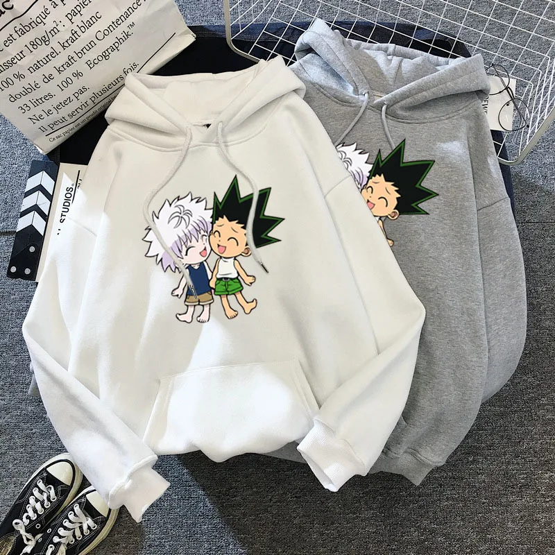 

Hoodie Anime Kartun Hunter X Hunter Laris Jepang Pullover Mode Harajuku Wanita Musim Dingin Kaus Atasan Lengan Panjang Wanita