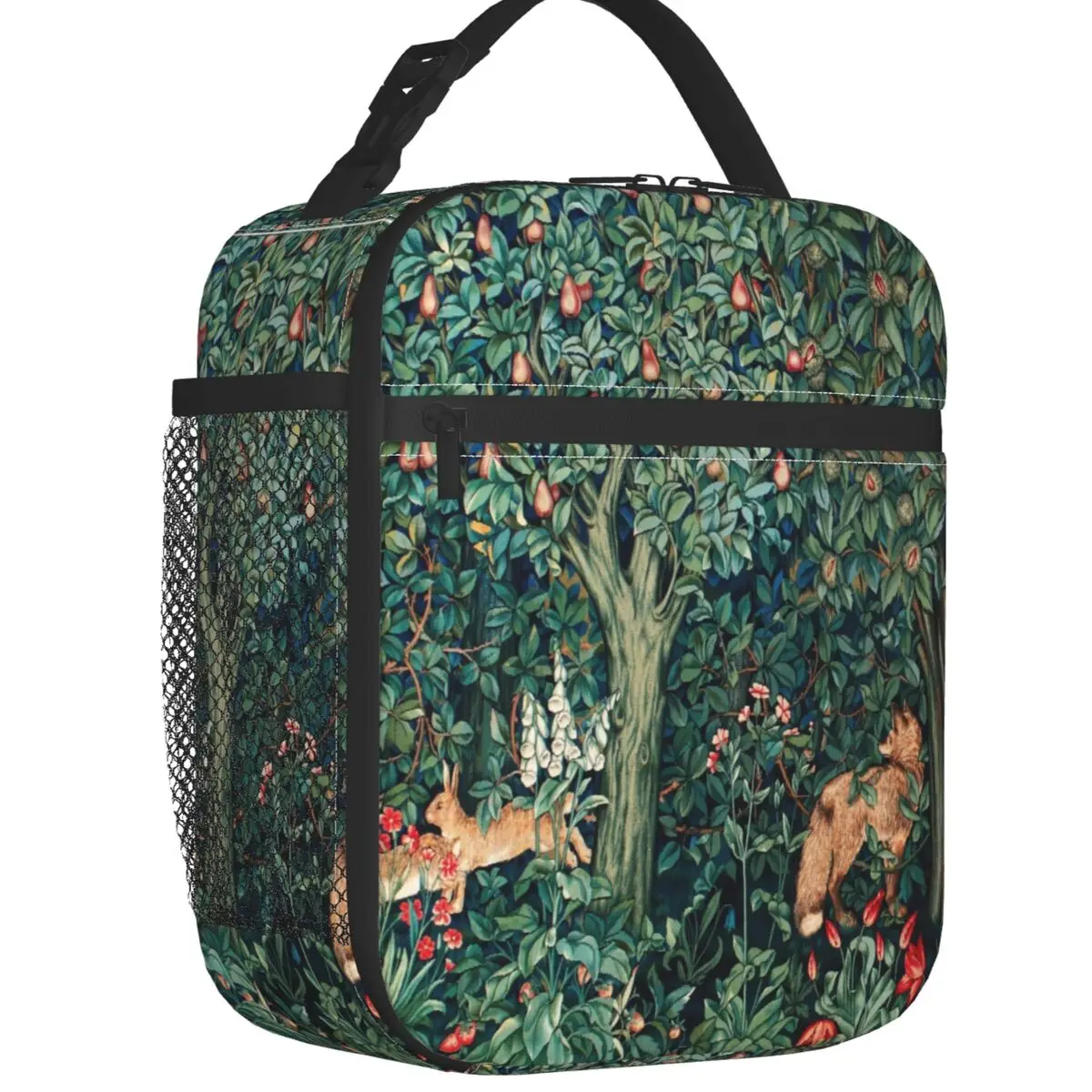

Fox And Hares By William Morris Insulated Lunch Bags Floral Textile Pattern Portable Thermal Cooler Food Lunch Box Kids School