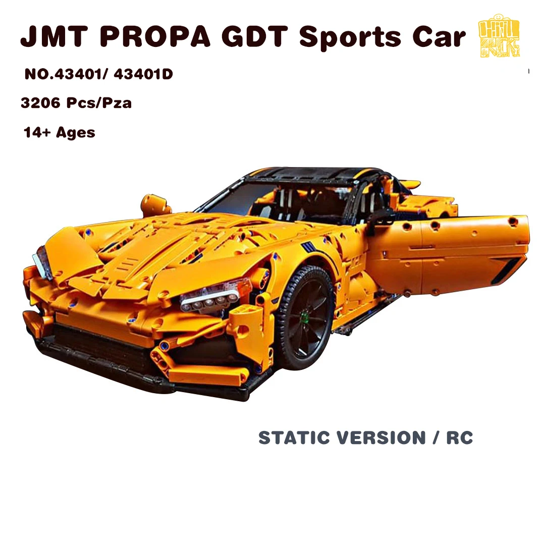 MOC-43401 JMT- PROPA GDTII модель спортивного автомобиля с PDF-рисунком, строительные блоки LEGOI, кирпичи, детские игрушки «сделай сам», подарок на день рождения и Рождество MOC-43401 JMT- PROPA GDTII модель спортивного автомобиля с PDF-рисунком, строительные блоки LEGOI, кирпичи, детские игрушки «сделай сам», подарок на день рождения и Рождество