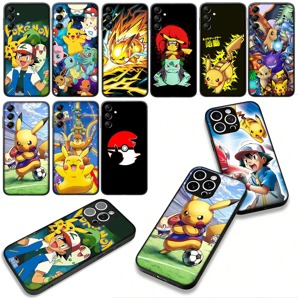 Фото Phone Cover for Xiaomi Poco F6 F7 Ultra F5 F3 X7 X6 X5 X3 NFC M7 M6 Pro C75 C65 C71 C61 Case P-Pokemons P-Pikachus Cute №4