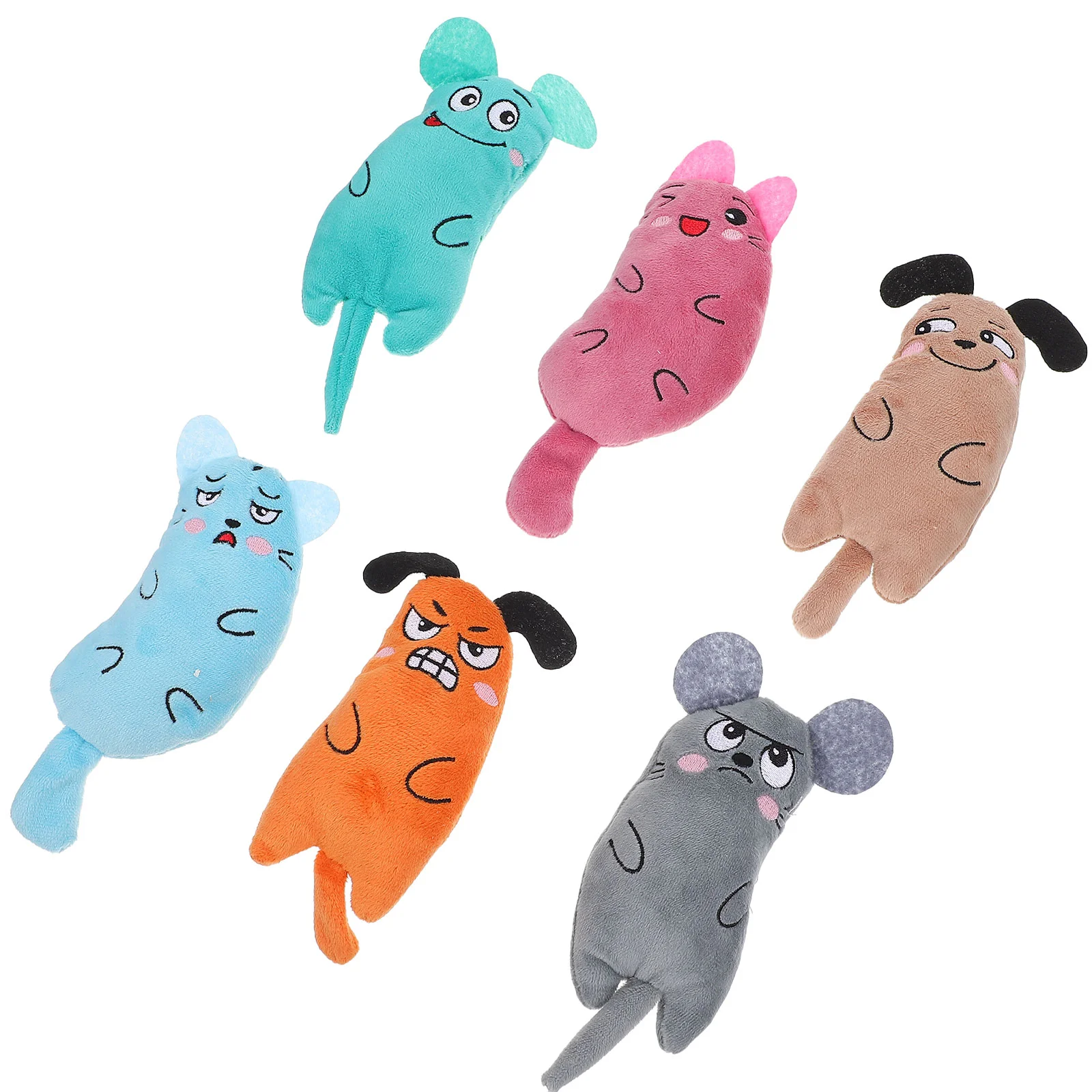 

6Pcs Cat Chew Toys Interactive Catnip Toys Cat Teasing Playthings Pet Supplies