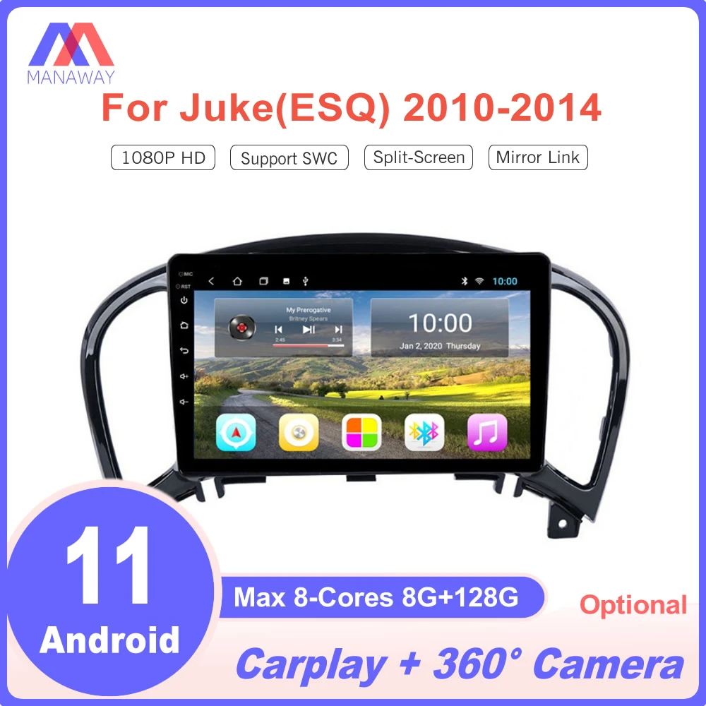 

9 Inch Android Player For Nissan Juke(ESQ) 2010-2014 DSP CarPlay Car Radio Stereo Multimedia Video MP5 Navigation GPS 2Din