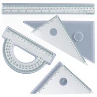 crystal silicone resin mold diy making straight ruler protractor triangle ruler four piece silicone mold