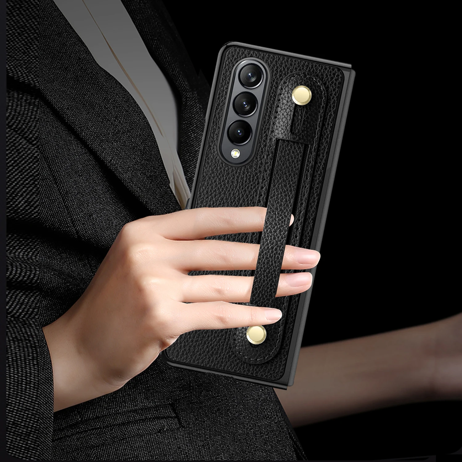 Противоударный портативный кожаный чехол для Samsung Galaxy Z Fold 4 Fold3 Fold2 Fold4 5G 3 2 Zfold4