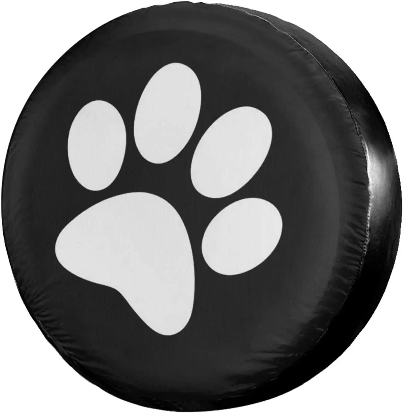 

Paw Print Spare Tire Cover Polyester Sunscreen Waterproof Wheel Covers for Trailer RV SUV Truck and Many Vehicles