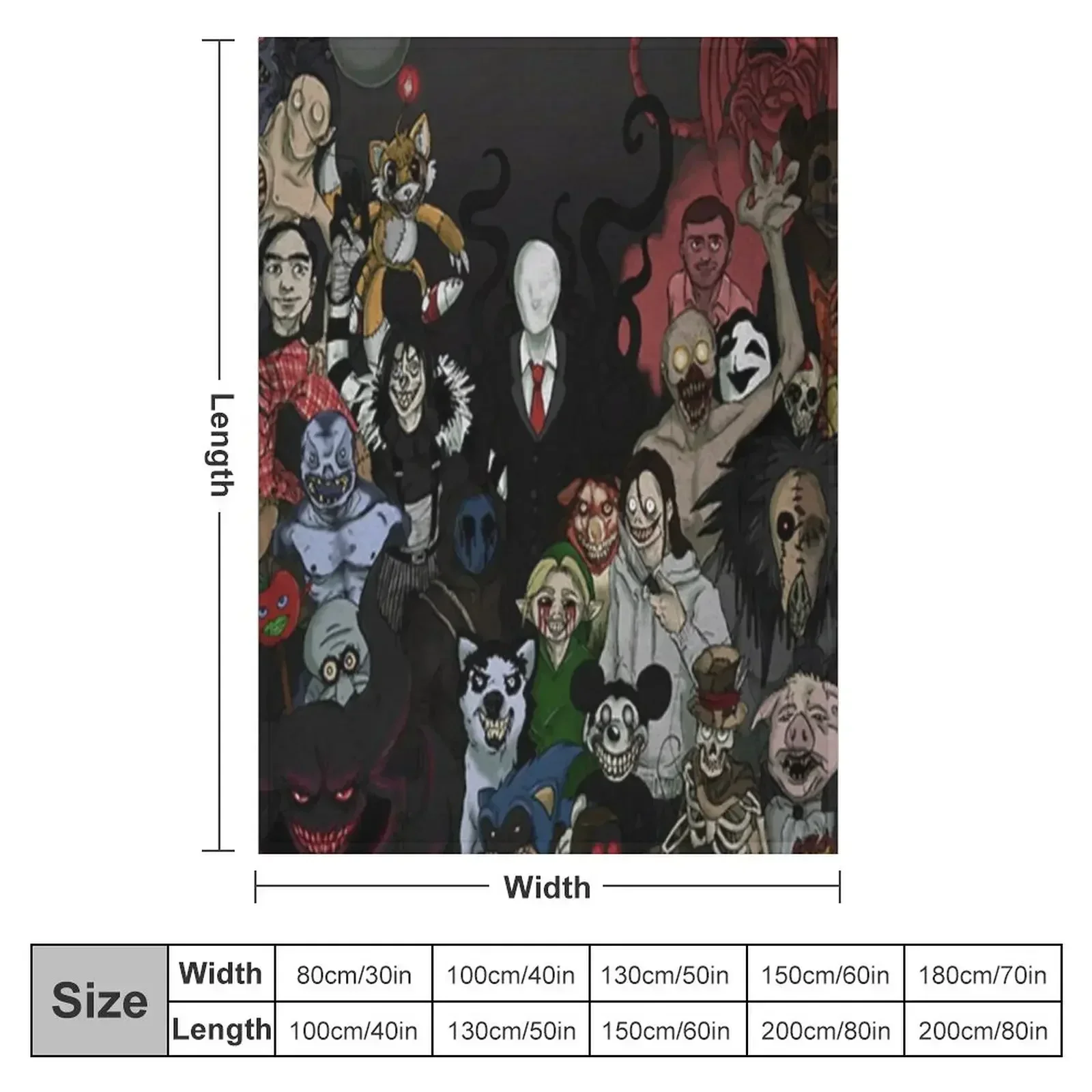 Одеяло Creepypasta Familly мягкое плюшевое клетчатое одеяло теплое зимнее