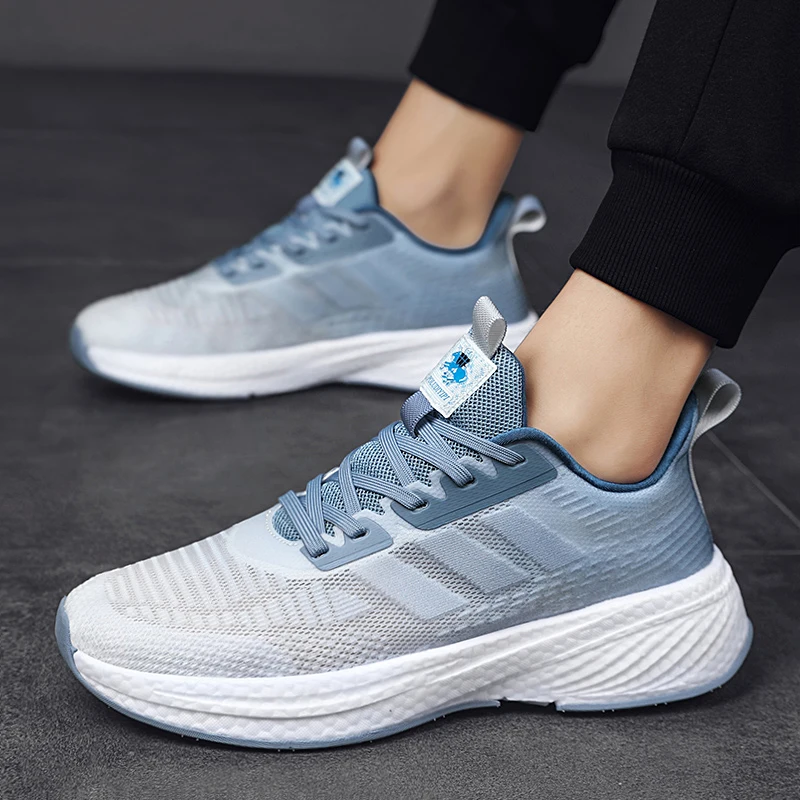 Men's new sneakers shoes high quality light casual fashion running elastic leisure outdoor mesh summer sports tennis walking