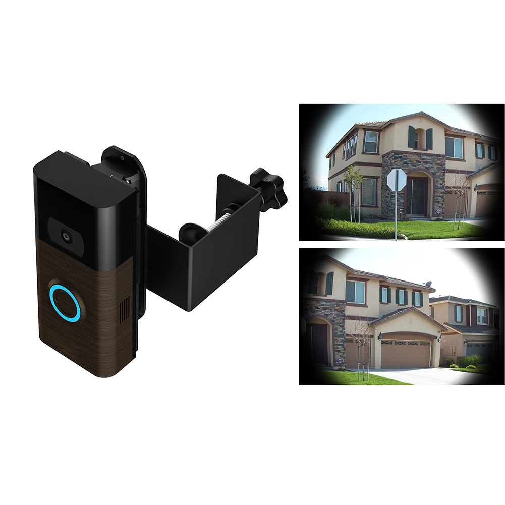 

Adjustable Doorbell Mount Bracket Metal Doorbell Holder Accessories Left Right 45° Rotating for Home Ring Video Doorbell 3/4