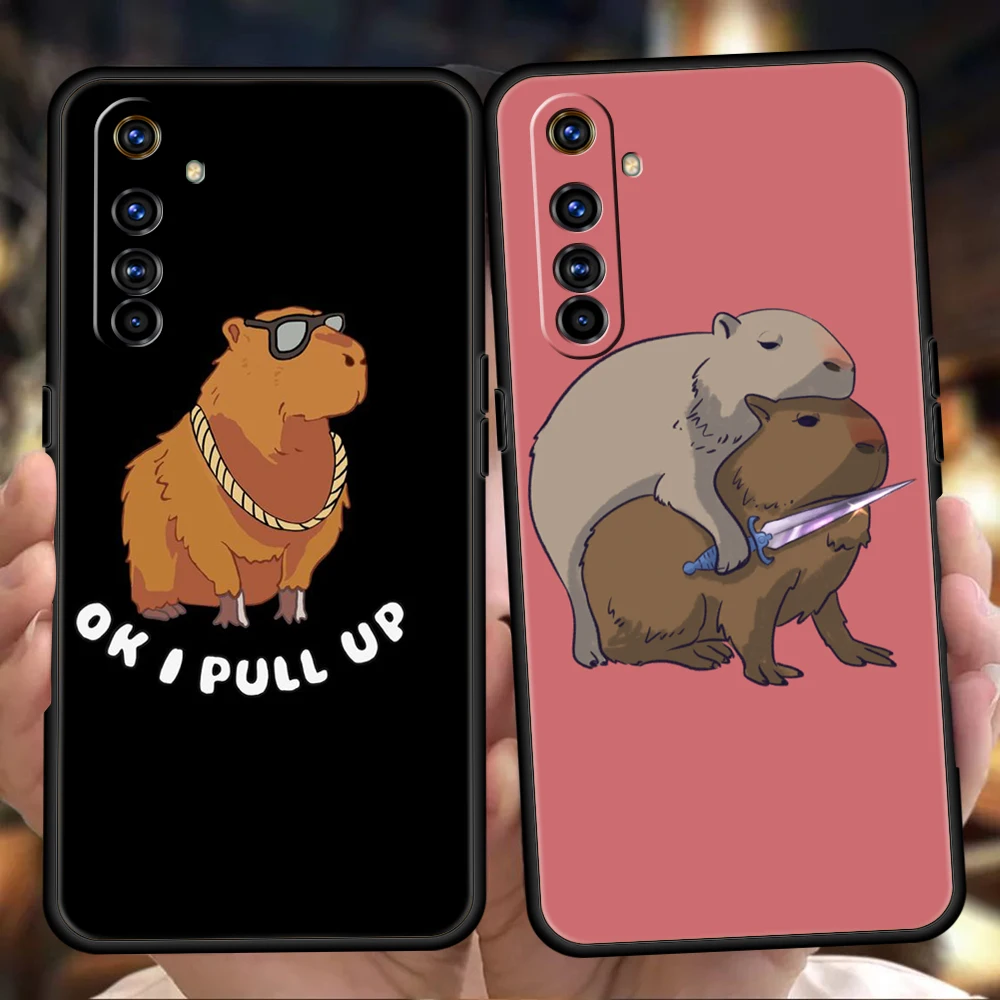 

Cute Cartoon Capybara Phone Case Cover for Oppo A12 A15 A16 A74 A76 A54 Reno 6 7 Find X5 Pro A9 2020 Plus 5G Silicone Soft Shell