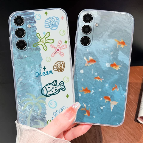 Чехол для телефона Samsung Galaxy M35 M55 C55 F55 5G с милыми цветами, легкий чехол для Galaxy M 35, мягкий силиконовый прозрачный бампер