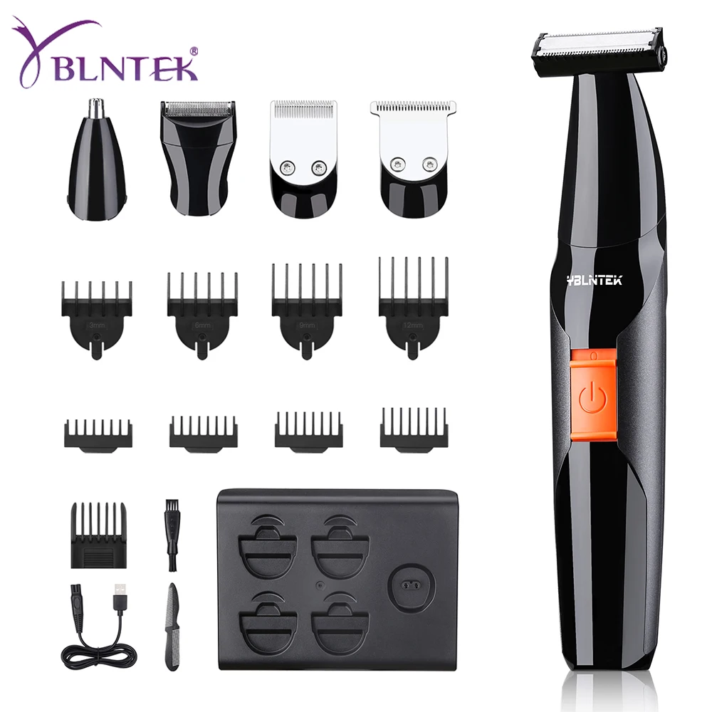 

YBLNTEK 5 in 1 Electric Beard Trimmer for Men Cordless Rechargeable Body Hair Clippers Mustache Razor Waterproof Haircut Machine