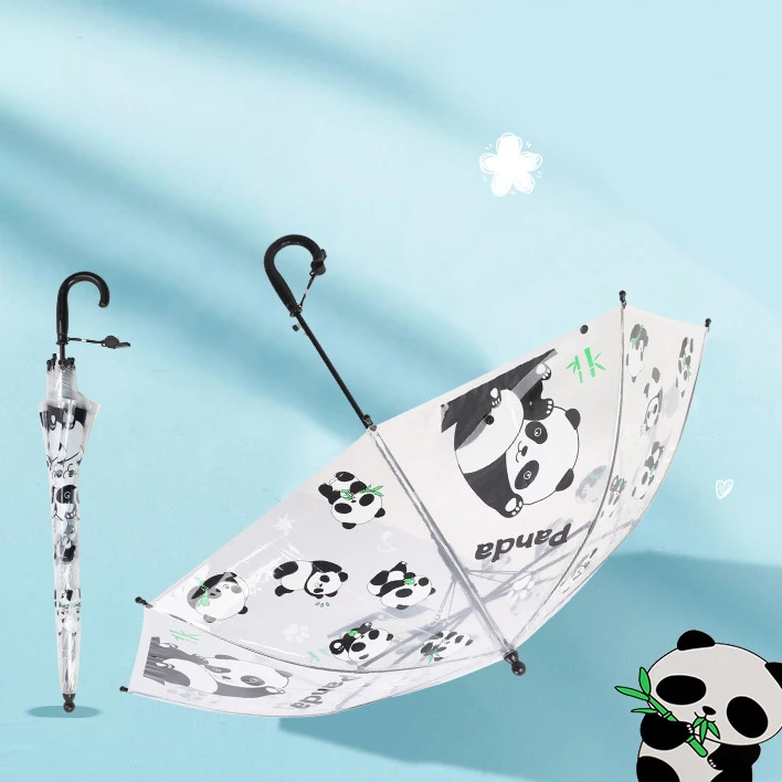 2024 Новый мультяшный Печатный Детский прозрачный зонт для детского сада