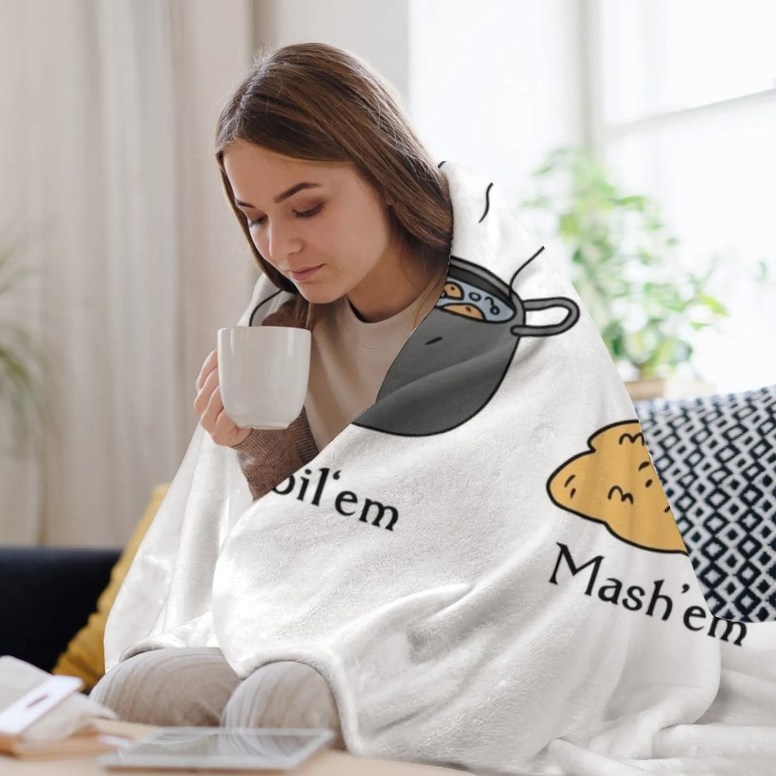 PO-TA-TOES Плед Волосы Диван Мягкие плюшевые плед Роскошные пледы