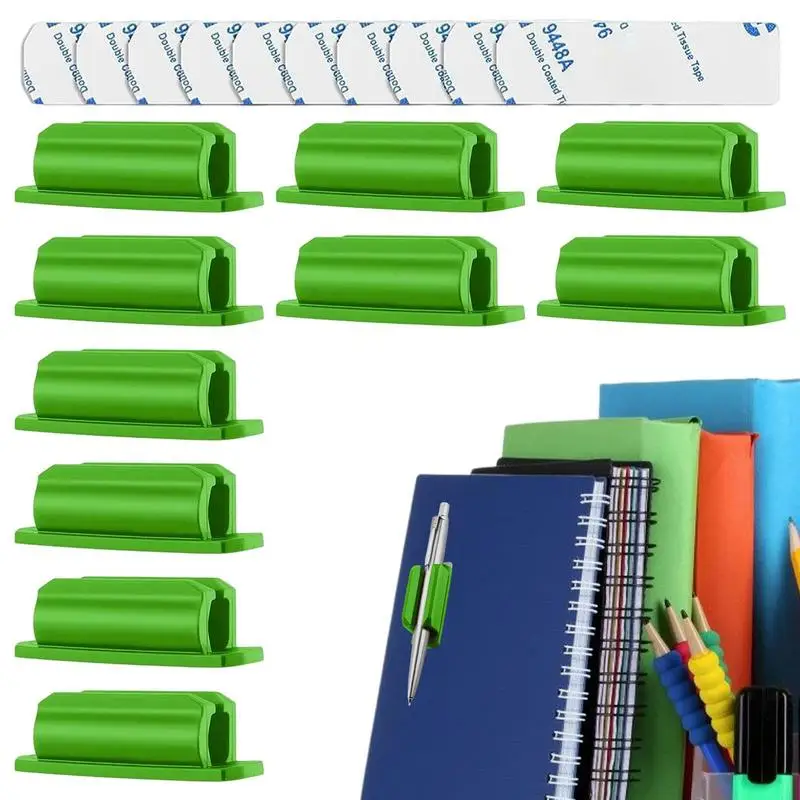 

Single Pen Holder Adhesive Silicone Single Desktop Pencil Holder Colorful Stationery Display Stand For Students Small Pencil