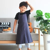 new fashion simple style japanese style breathable kids anti fouling apron home kitchen baking painting apron kitchen supplies