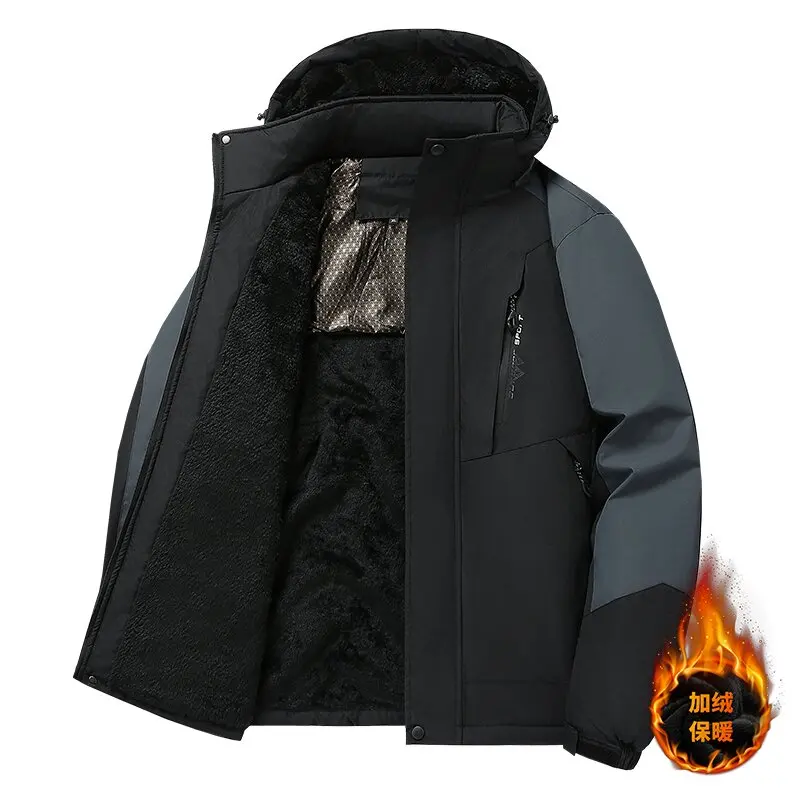 2024 осенне-зимняя модная спортивная ветрозащитная толстая теплая куртка мужская