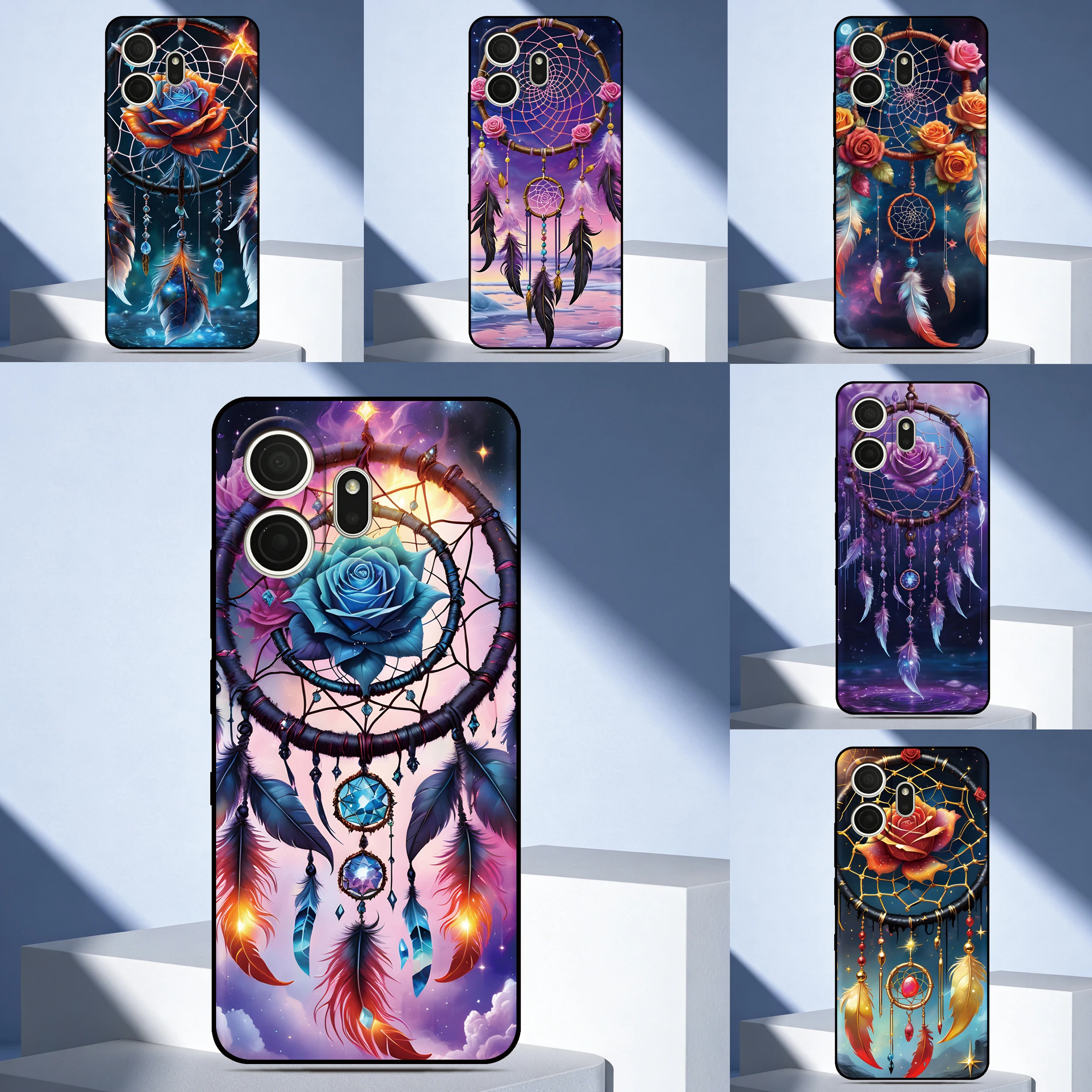 Фото Чехол для телефона Rose Dream Catcher для Motorola Moto G87 G67 G77 G17 G47 G37 G56 G85 G86 G8 G84 G54 Power One Macro Custom Cover №1