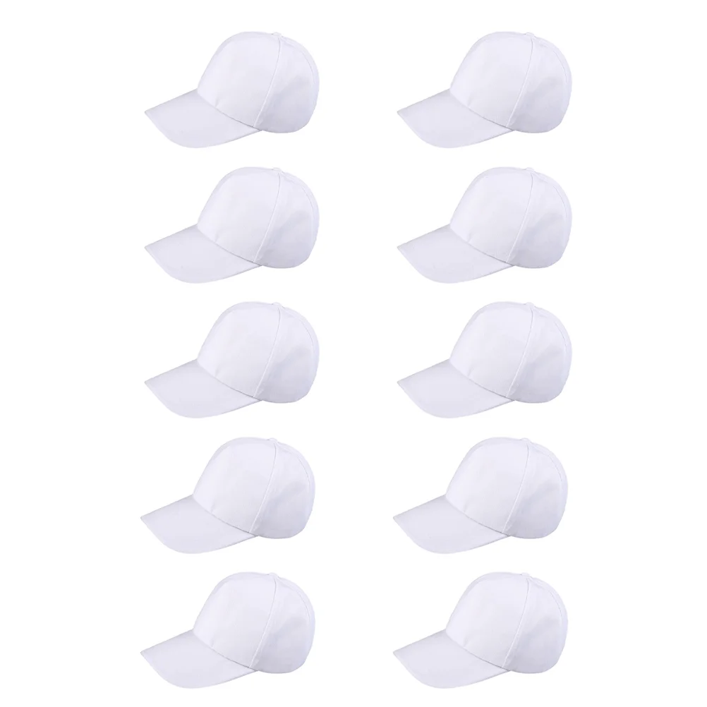 

10Pcs Painting Shunting Hat DIY Peaked Caps Supply DIY Craft Supplies Parent-children DIY Hat for Kids Children Home School