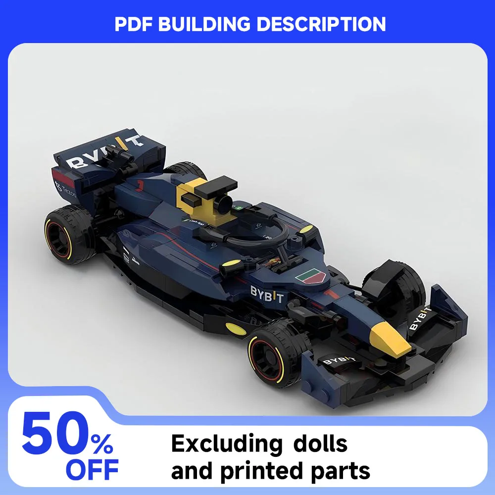 Фото Новый чемпионат MOC Racing Series 2022, скорость RB18 ​ ​ Набор моделей автомобиля, строительные блоки «сделай сам», сборка игрушек, детский подарочный набор для мальчиков №1