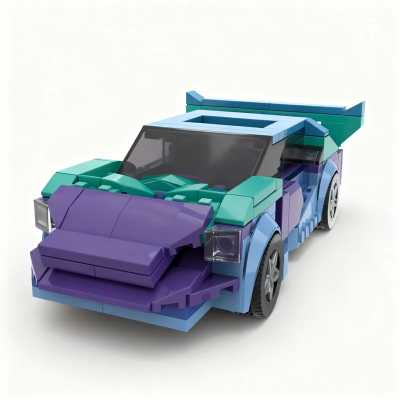 Фото 189 деталей MOC City Champions E-type Ocean Car, модель из строительных блоков, рождественский подарок, игрушка для сборки, 3D-конструктор, творческий подарок на день рождения. №1