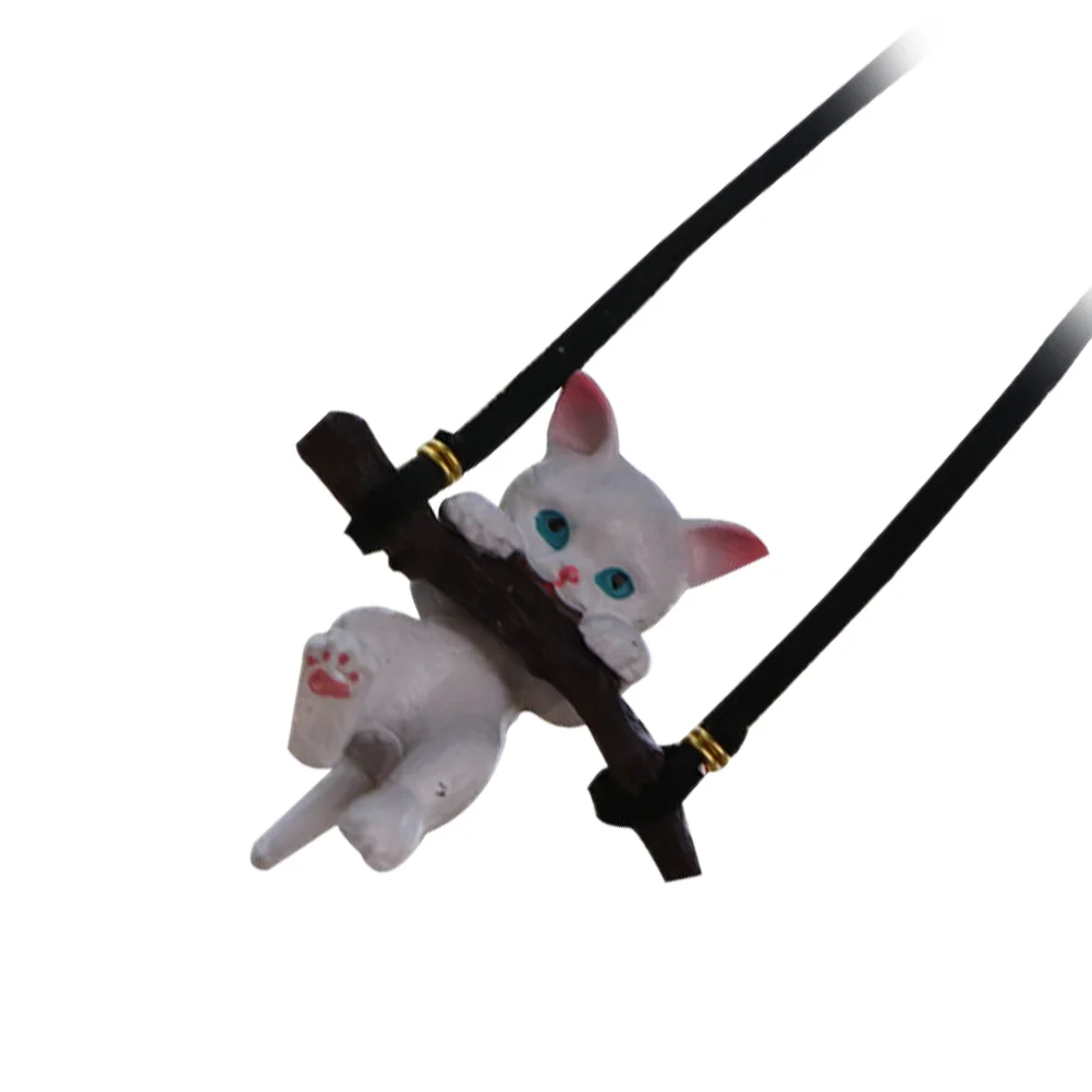 

Kitten Swing Pendant Car Interior Cat Shaped Pendant Vehicle Rear Mirror Pendant