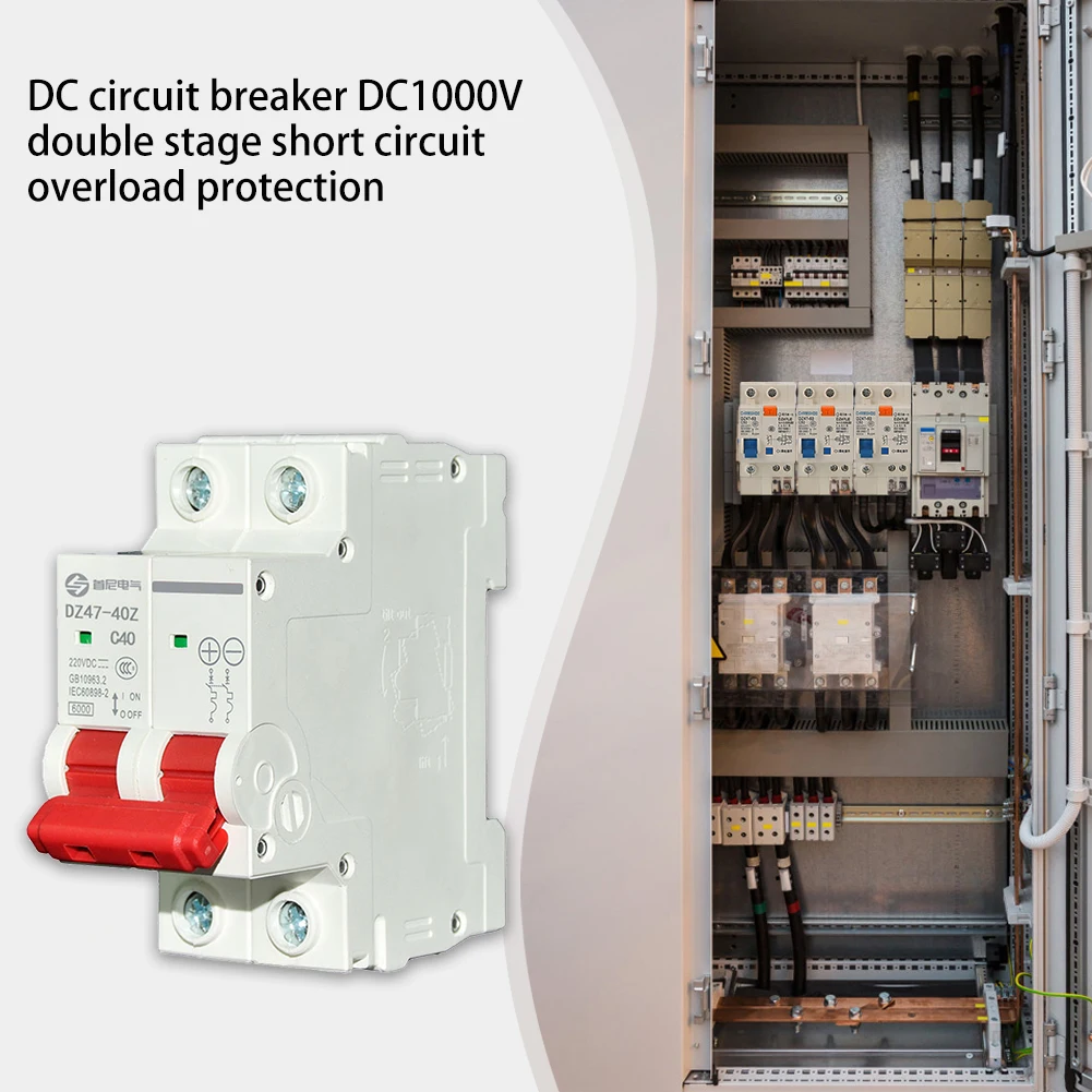 Мини-выключатель цепи на солнечной батарее 1000 В 2P |