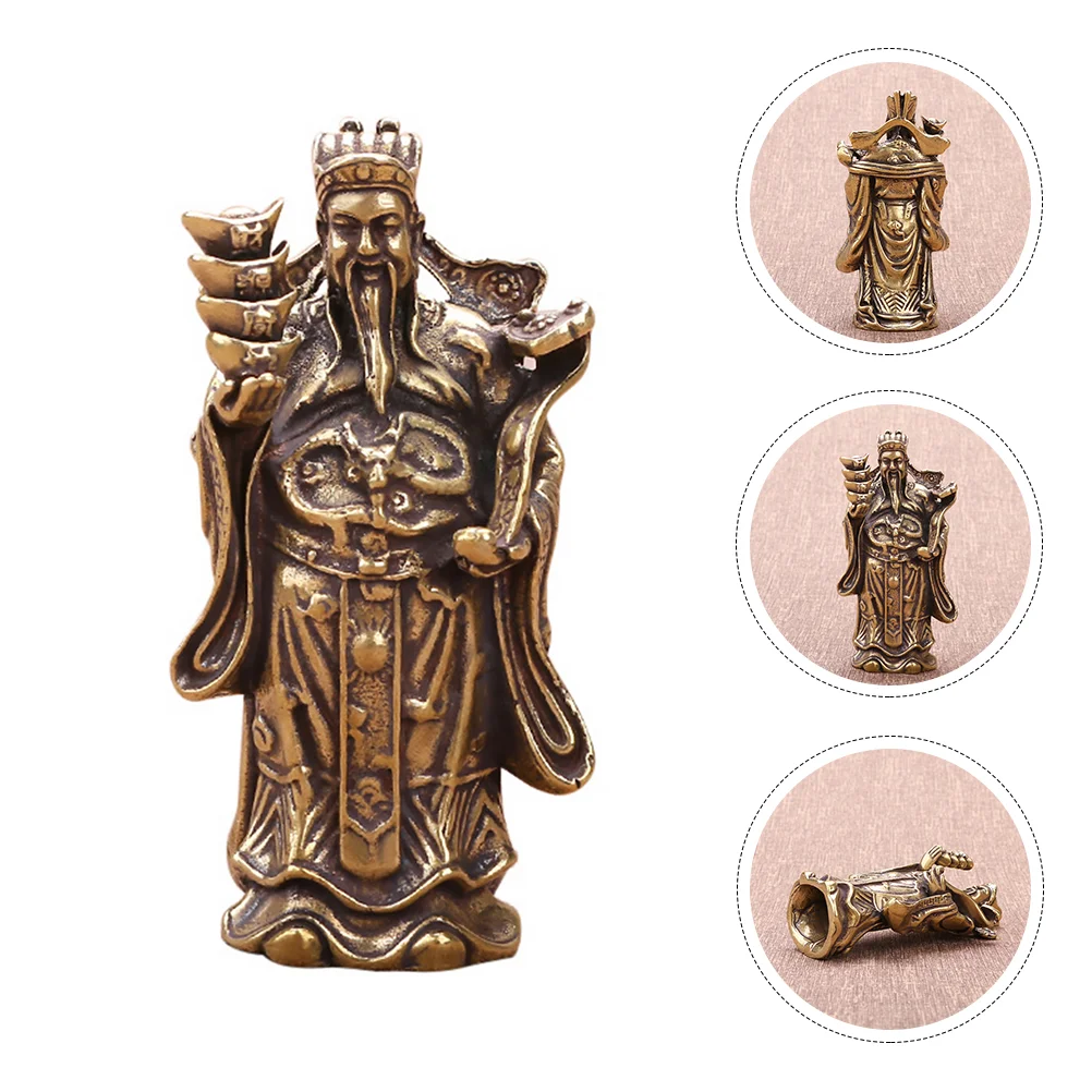 

2021 Chinese Figurines Household Decor Shen Home Decoration Lifelike Artware Brass God Statue Decorative Supply