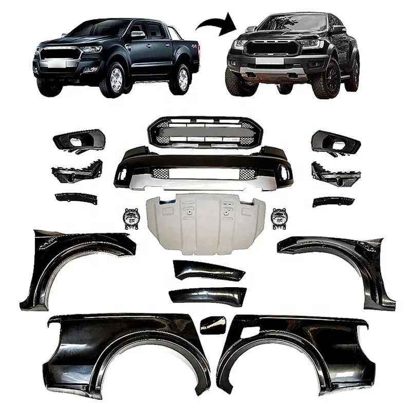 Горячие продажи комплектов деталей кузова для FORD RANGER T7 T8 UPGRADE TO RAPTOR