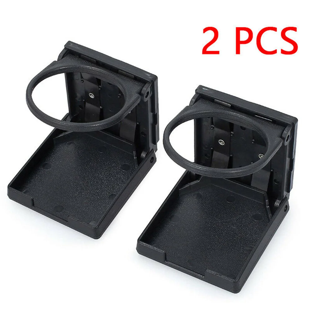 

2pcs Plastic Folding Car Cup Holder Black 75mm Diameter Bottle Holder For Auto Truck Boat RV Modified Accessories