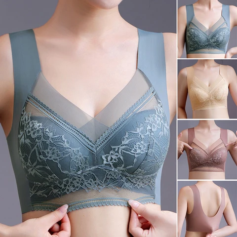 Sexy Plus Size Backless Push Up Bras Women Wireless Bralette Comfort No Steel Rings Seamless Underwear Lingerie Without Bones