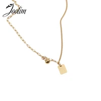 joolim jewelry wholesale tarnish free luck pendant sweater clavicle chain splicing necklace gold jewelry