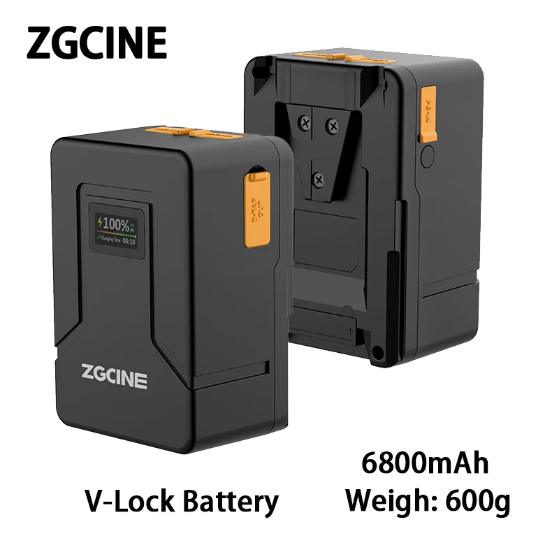 

Аккумулятор ZGCINE ZG-V99 V Mount, батарея V Lock с быстрой зарядкой PD, 6800 Вт/ч, мАч светодиодный светодиодной видеокамеры, смартфона DSLR