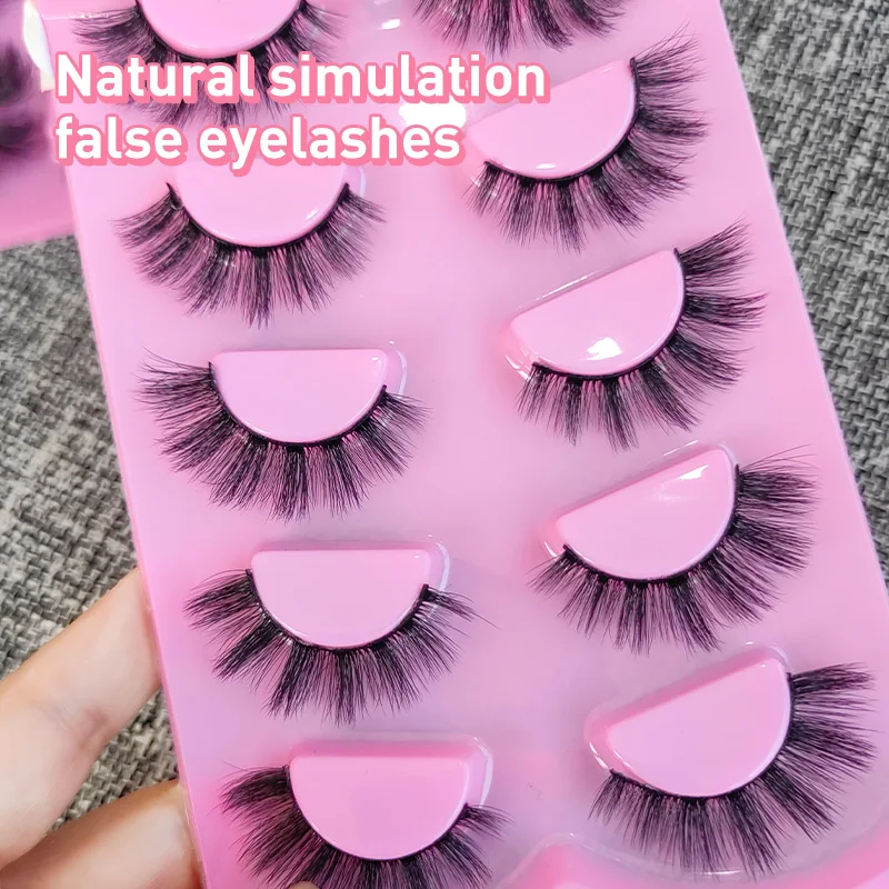 

5pairs Faux Eyelash 3D Natural Long Russian Strip Lash Dramatic False Eyelashes Maquiagem Fake Lashes Cilios Makeup Tool