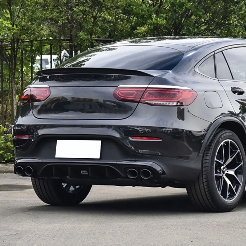 Фото Для Mercedes Benz GLC Coupe C253 GLC260 300 AMG задний багажный отсек Iid спойлер с фиксированным крылом ABS пластик модификация черный №2